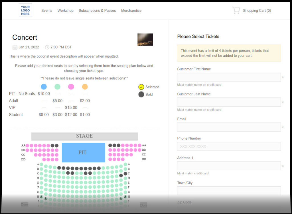 event ticketing solution